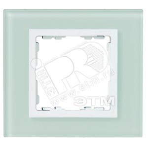 Рамка с суппортом на 8 узких модулей, S82C, натуральный - белый (стекло)