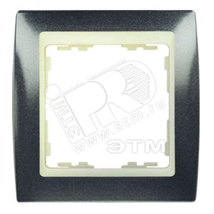 Рамка на 2 поста, S82, серый гранит - сл.кость