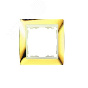 Рамка на 3 поста S82 золото - слоновая кость