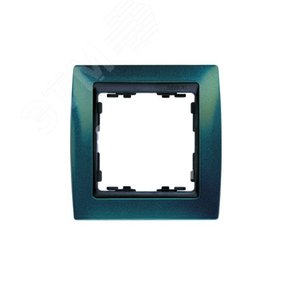 Рамка на 2 поста, S82, синий металлик - графит