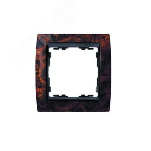 Рамка на 4 поста, S82, корень ореха - графит