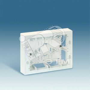 Коробка для наружного монтажа 2-рядной рамки с суппортами, 250х193х53мм, S82C, алюминий - Simon