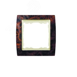 Рамка на 2 поста, S82, корень ореха - шампань