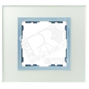 Рамка на 2 поста, S82N, серебро - алюминий (стекло)