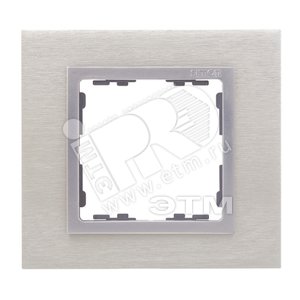 Рамка на 3 поста, S82N, сталь матовая - алюминий (металл)