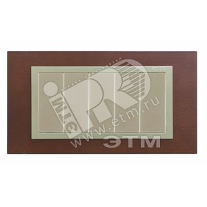 Рамка с суппортом на 8 узких модулей, S82C, дуб - шампань (дерево)