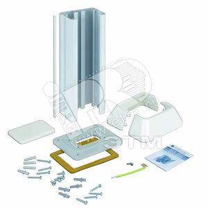 Connect Миниколонна 1-сторонняя на 2 CIMA-модуля 336х715(125)х1095(164) мм SC белый - Simon