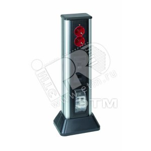 Connect Миниколонна 1-сторонняя на 3 CIMA-модуля 471х715(125)х1095(164) мм SC алюминий-графит - Simon