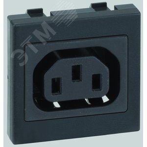 Connect Адаптер с гнездовым разъёмом С13, мама (IEC3200), К45, графит - Simon