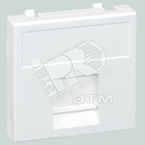 Connect Адаптер на 1 RJ45 CJ545U(FM)/ CJ546U(FM) шторка 45х45мм SС алюминий - Simon