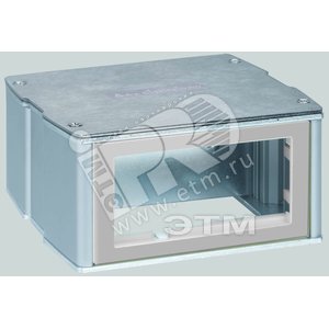 Connect Минибашня 2-сторонняя на 4 модуля К45 70х133х128 алюминий - Simon