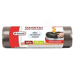 Мешки мусорные в рулоне ТМ Komfi 60 л 20шт - АДМ