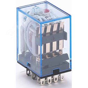 Реле промежуточное 4 контакта с индикацией LED 3А 220В AC ПР-102 - фото 3