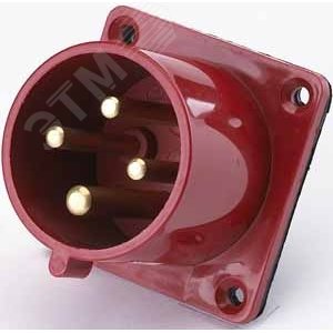 Вилка 3Р+РЕ 32А 380В IP44 для скрытой проводки (26063DEK) 3