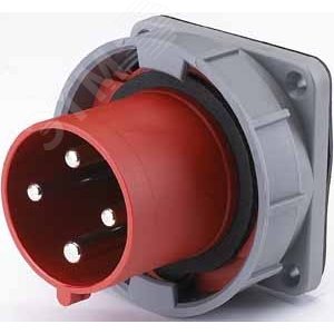 Вилка 3Р+РЕ 63А 380В IP67 В для скрытой проводки (26066DEK) 3