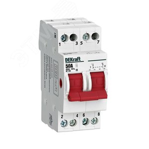 Выключатель-разъединитель трехпозиционный 2P 50A ВР-103 - SE (DEKraft)