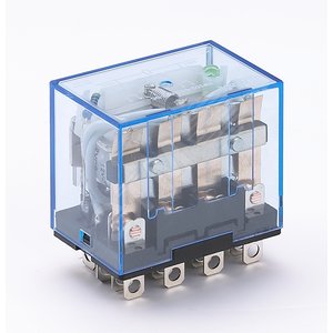 Реле промежуточное 12В DC 4 переключающих контакта 10А ПР-102 с индикацией - SE (DEKraft)