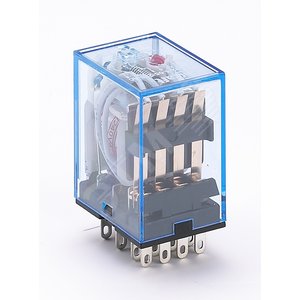 Реле промежуточное 12В AC 4 переключающих контакта 3А ПР-102 с индикацией