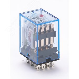 Реле промежуточное 4 контакта с индикацией LED 3А 220В AC ПР-102 - SE (DEKraft)