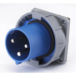 Вилка 2Р+РЕ 63А 220В IP67 для скрытой проводки (26065DEK)