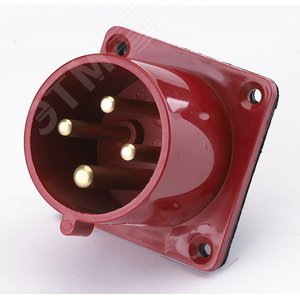 Вилка 3Р+РЕ 32А 380В IP44 для скрытой проводки (26063DEK)