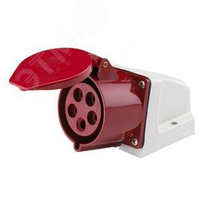 Розетка кабельная стационарная 32А 3Р+РЕ+N IP44 (26033DEK) - DEKraft