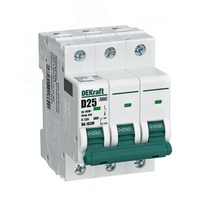 Выключатель автоматический без теплозащиты 3P 25А х-ка C 6кА ВА-103M - SE (DEKraft)