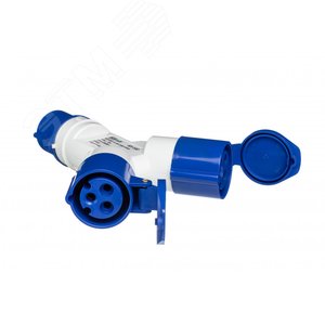Адаптер двухлучевой 1012 2Р+РЕ 16А 250В IP44 АП-102 (26080DEK) - DEKraft