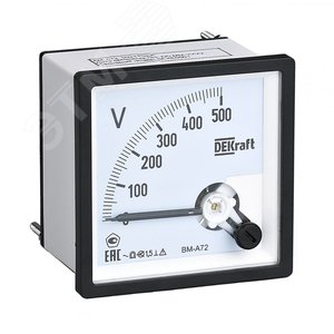 Вольтметр аналоговый шкала 300В AC 96х96мм КТ 1,5 - SE (DEKraft)