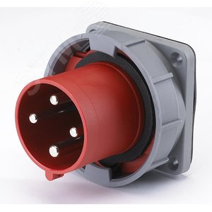 Вилка 3Р+РЕ 63А 380В IP67 В для скрытой проводки (26066DEK)