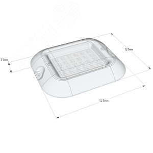 Светильник светодиодный ДБП-9Вт, IP20, 5000К, 1100 Лм, 220В, молочный рассеиватель, Medusa 2