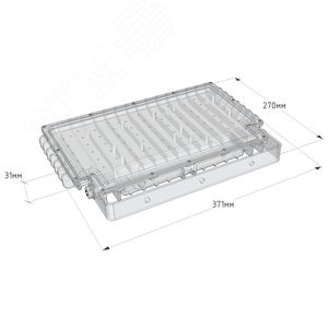 Светильник светодиодный ДО-150Вт, IP65, 5000К, 1600х80 градусов, 220В, выносной ИТ IP66, Star 2