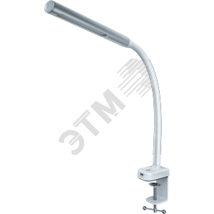 Светильник настольный светодиодный NDF-C009-9W-4K-WH-LED на струбцине гибкий с USB выходом с диммером белый (61306 NDF-C009) - Navigator Group