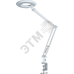 Светильник настольный светодиодный NDF-C005-9W-4K-WH-LED на струбцине белый (61550 NDF-С005) - Navigator Group