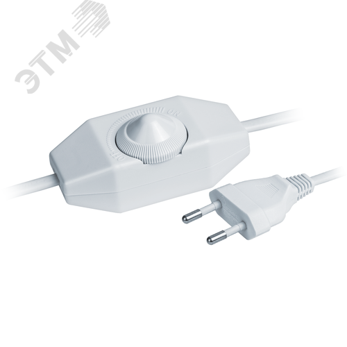 Шнур NPS-FS02-170-2x0.5WH 1.7м с выключателем диммером белый - Navigator Group