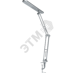 Светильник настольный светодиодный NDF-C014-6W-4K-S-LED на струбцине серебро (61659 NDF-C014) - Navigator Group