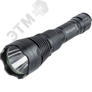 Фонарь светодиодный NPT-P02-18650 CREE LED 10Вт аккумуляторный металл - Navigator Group