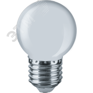 Лампа светодиодная LED 1вт Е27 белый шар