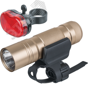 Фонарь светодиодный NPT-B04-5AAA 1LED 1Вт+4LED 0.3Вт велосипедный набор металл+пластик - Navigator Group