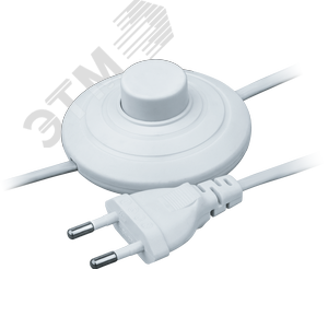 Шнур NPS-FS01-170-2x0.5WH 1.7м с выключателем белый - Navigator Group