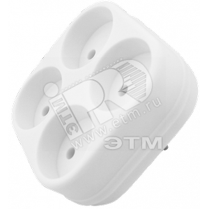 Разветвитель Navigator 71 502 NAD-Q-4X-WH 4 гнезда без заземления квадрат (71502) - Navigator Group
