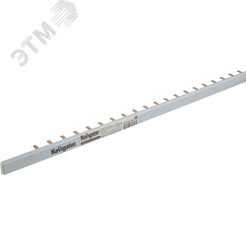 Шина соединительная типа PIN (штырь) 1-фазная 63А 1м NBB-L-PIN-63-1 - фото 2