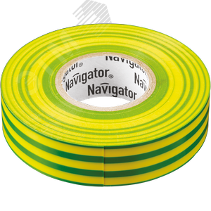 Изолента ПВХ желто-зеленая 19мм 20м NIT-A19-20/YG