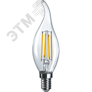 Лампа светодиодная LED 4вт Е14 теплый свеча на ветру FILAMENT (71308 NLL-F-FC35)