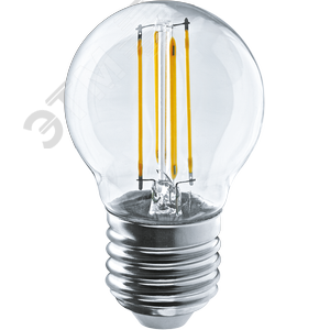 Лампа светодиодная LED 4вт Е27 теплый шар FILAMENT - Navigator Group