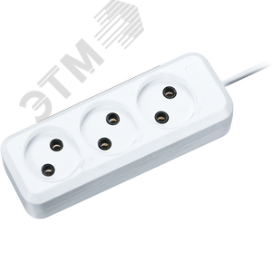 Удлинитель 71 449 NPE-S1-03-300-X-2x0.75 без заземления 3 гнезда 3м 6А ПВС 2х0.75 - Navigator Group