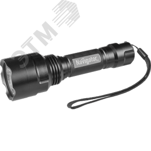 Фонарь светодиодный NPT-P03-18650 1 LED CREE 10Вт аккумуляторный металл - Navigator Group