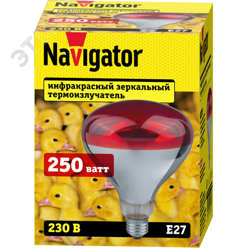 Термоизлучатель РН 250вт NI-R125-250-230-Е27-ИКЗК - Navigator Group