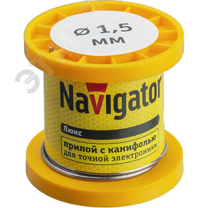 Припой 93 077 NEM-Pos02-61K-1.5-K50 (ПОС-61, катушка, 1.5 мм, 50 гр) - Navigator Group