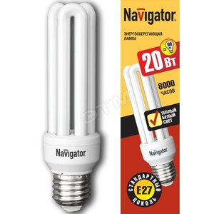 Лампа энергосберегающая КЛЛ 20/827 E27 D46x148 3U (94028 NCL-3U) - Navigator Group